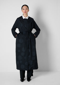 Japan Coat, heavy Taffetas, Dots, black