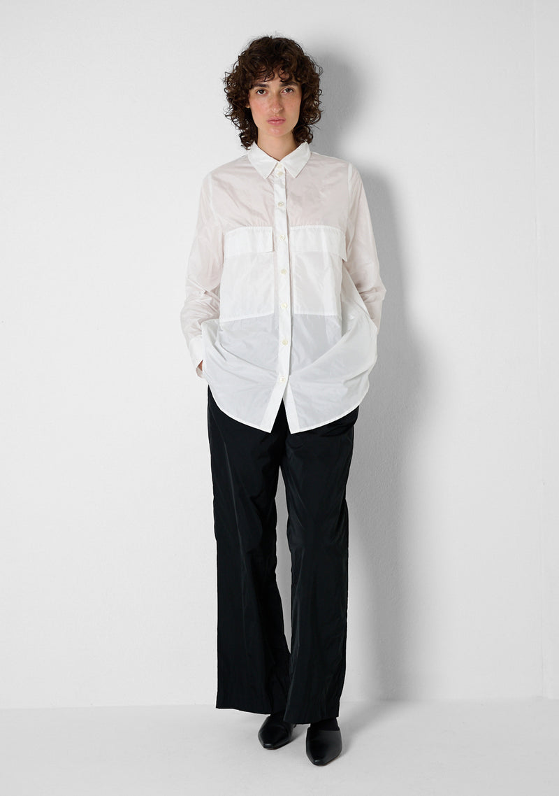 Pocket Blouse, Taffetas, white