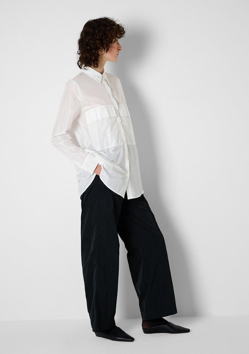 Pocket Blouse, Taffetas, white