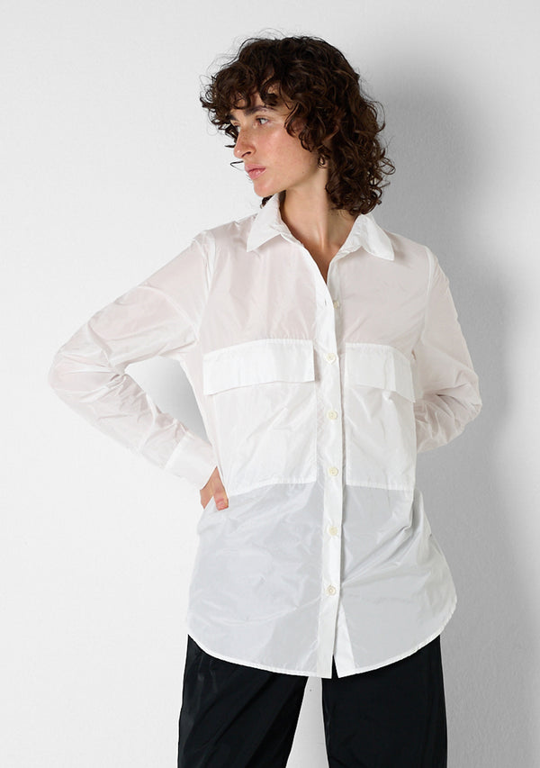 Pocket Blouse, Taffetas, white