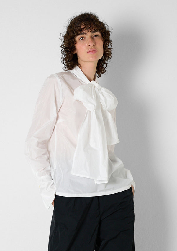 Ribbon Shirt, Taffetas, white