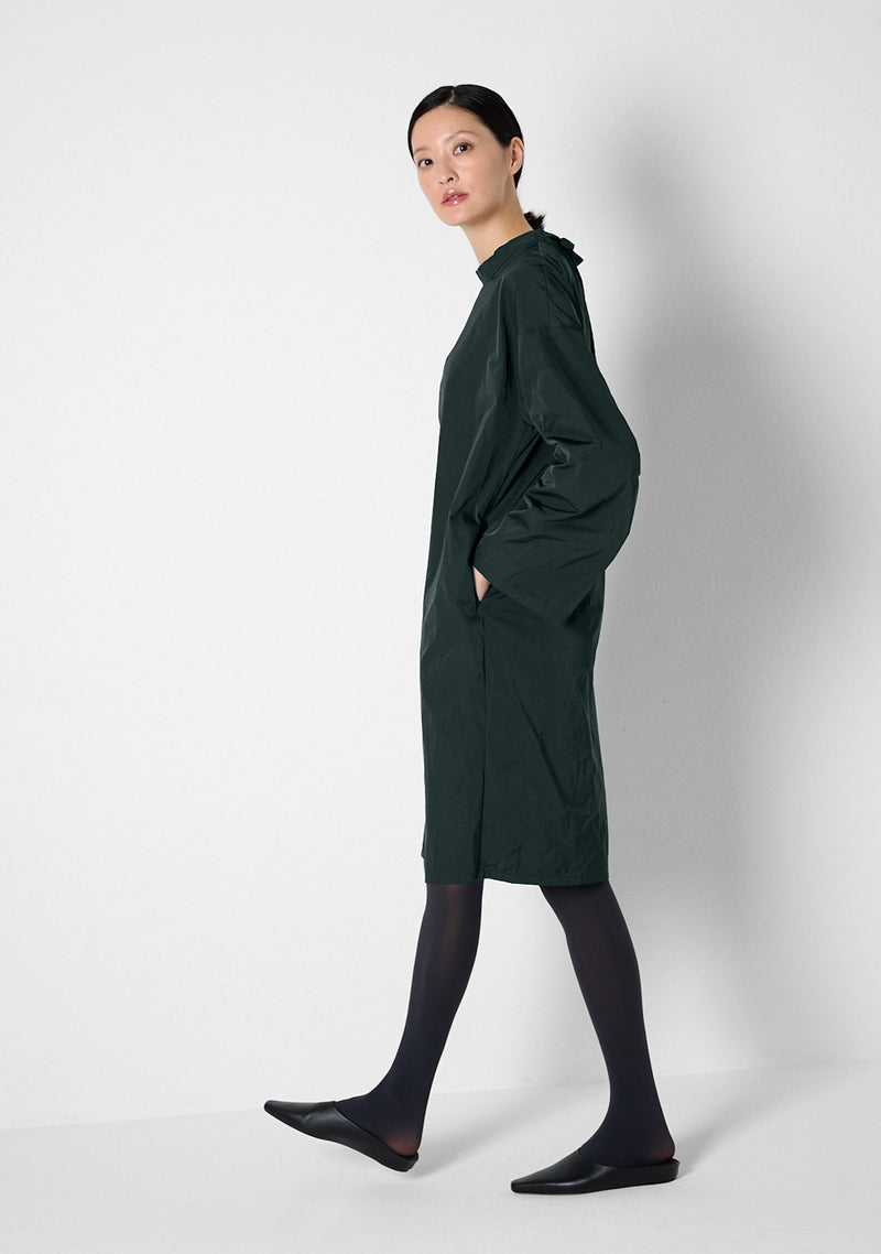 Shirt Dress, heavy Taffetas, nori green