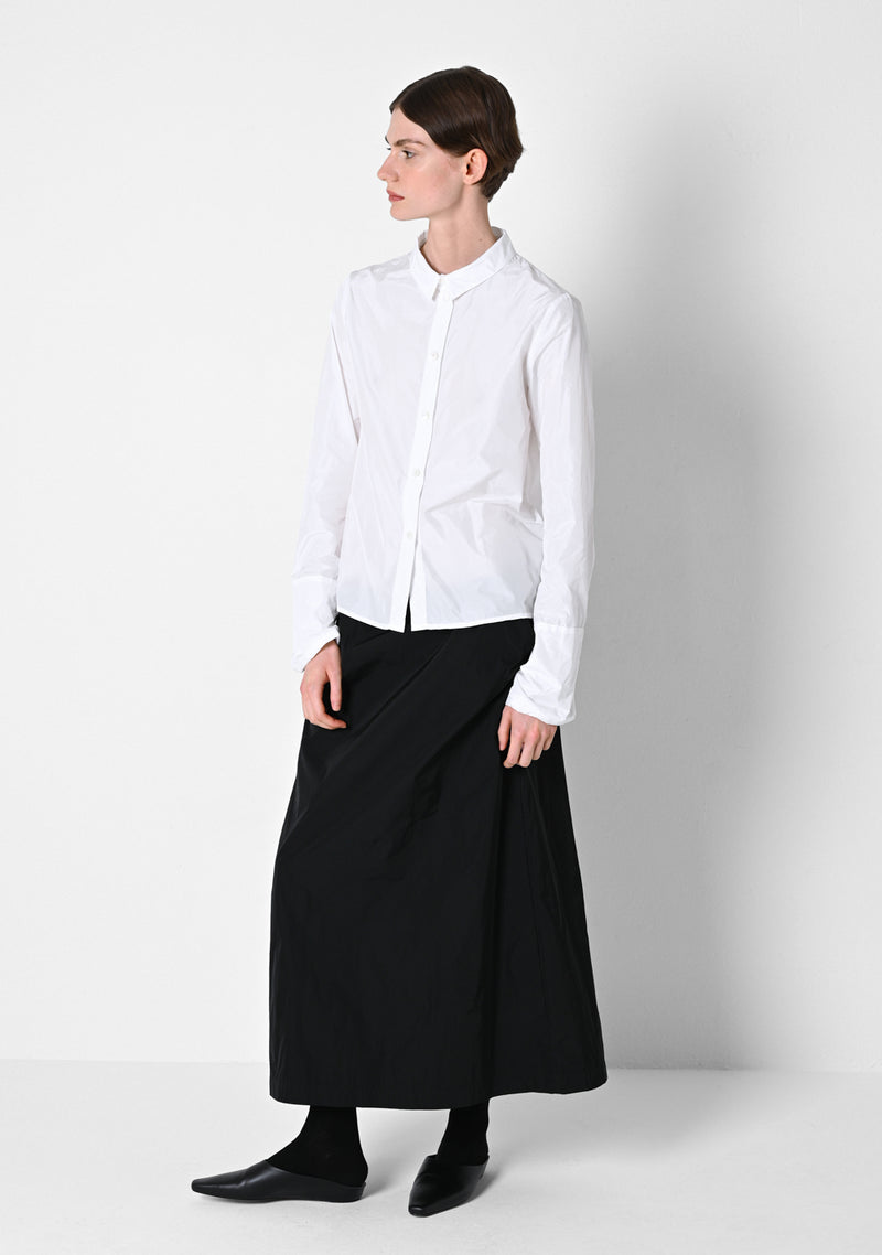 Kleine Bluse, Taffetas, white