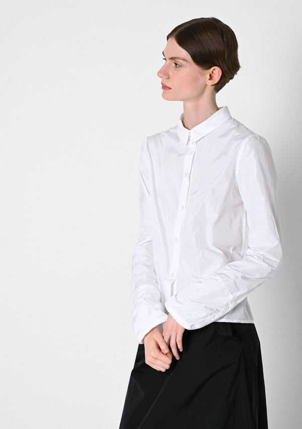 Kleine Bluse, Taffetas, white