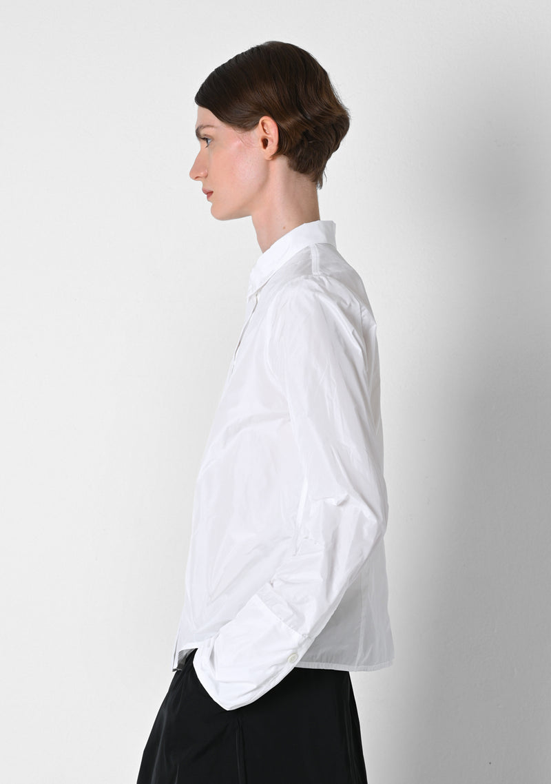 Kleine Bluse, Taffetas, white