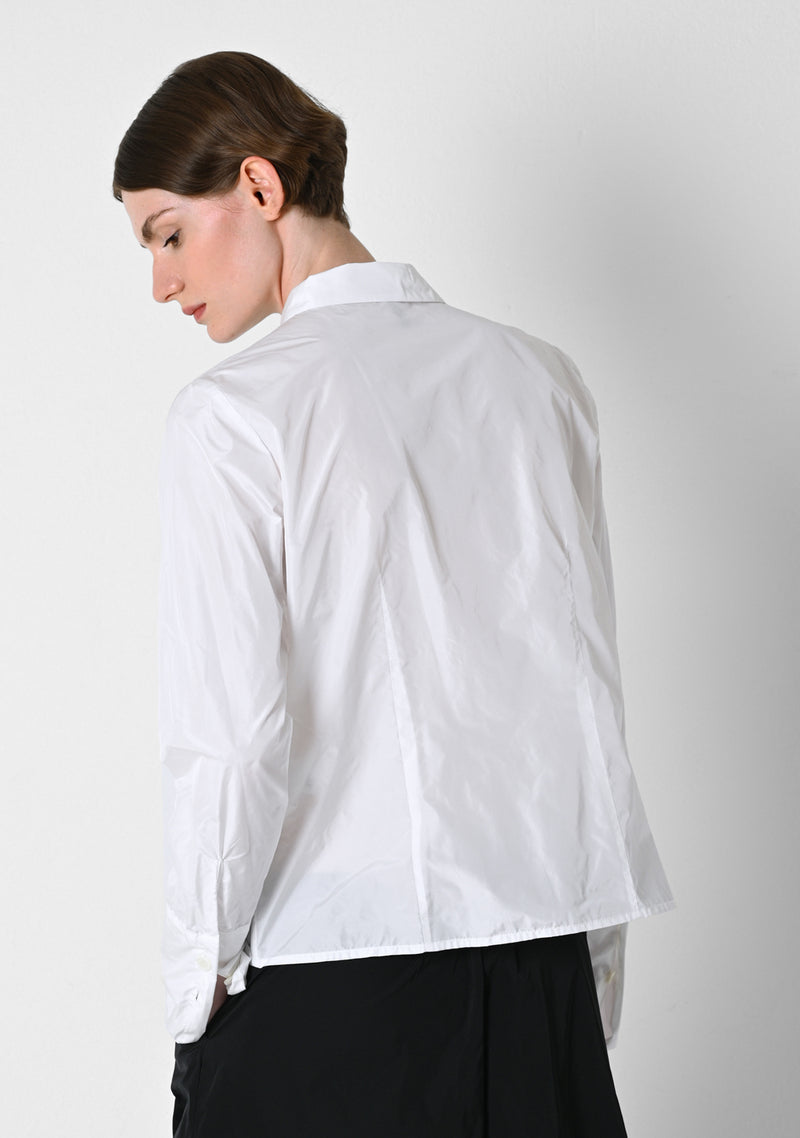 Kleine Bluse, Taffetas, white
